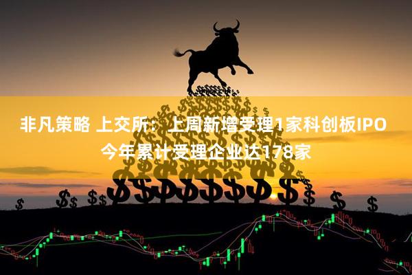 非凡策略 上交所：上周新增受理1家科创板IPO 今年累计受理企业达178家